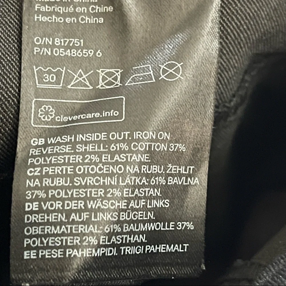 H&M black shimmer skinny trousers sz 12 - Picture 5 of 9